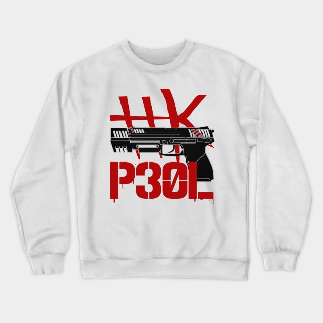 Handgun HK P30L Crewneck Sweatshirt by Aim For The Face